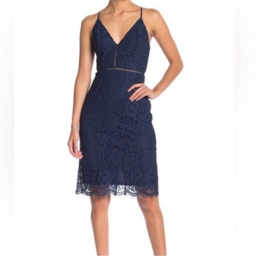 ASTR the Label Navy Lace Dress Size XS